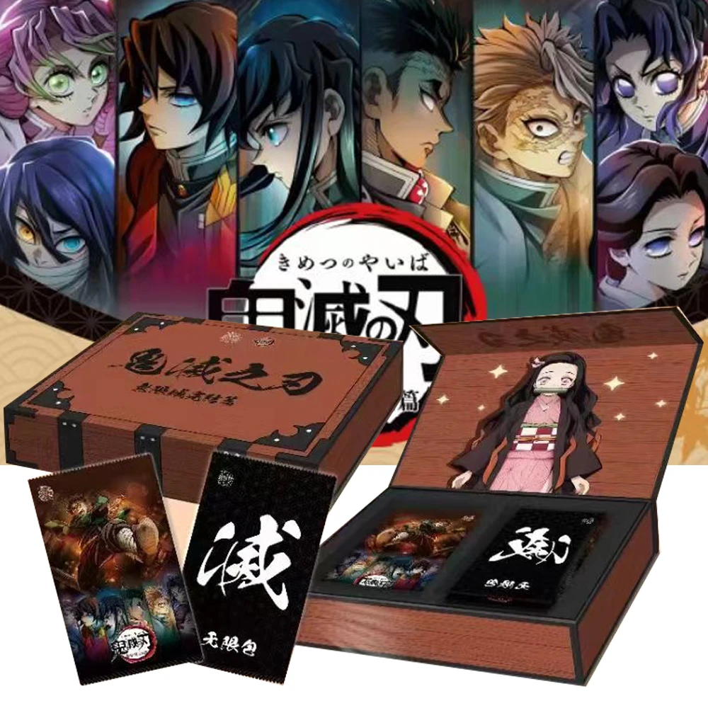 

Wholesales Demon Slayer Collection Card Shenka Infinite City Finaleenamel Gem Card Playing Set Anime Trading Cards