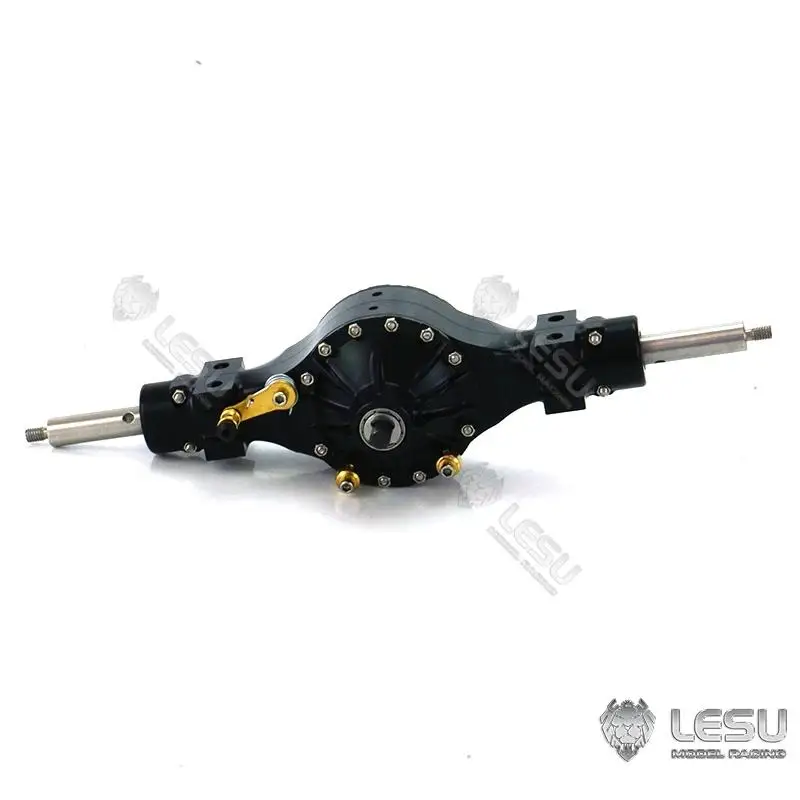 LESU 1/16 truck tractor DIY German bruder axle upgraded metal rear axle differential lock version