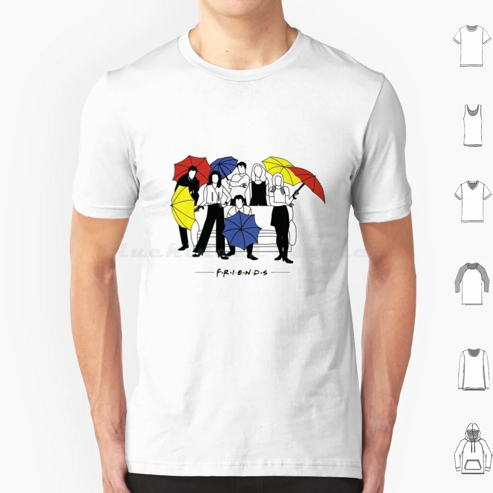 Friends T Shirt Big Size 100% Cotton Friends Crew Blue Yellow Red Together I Will Be There For You Always