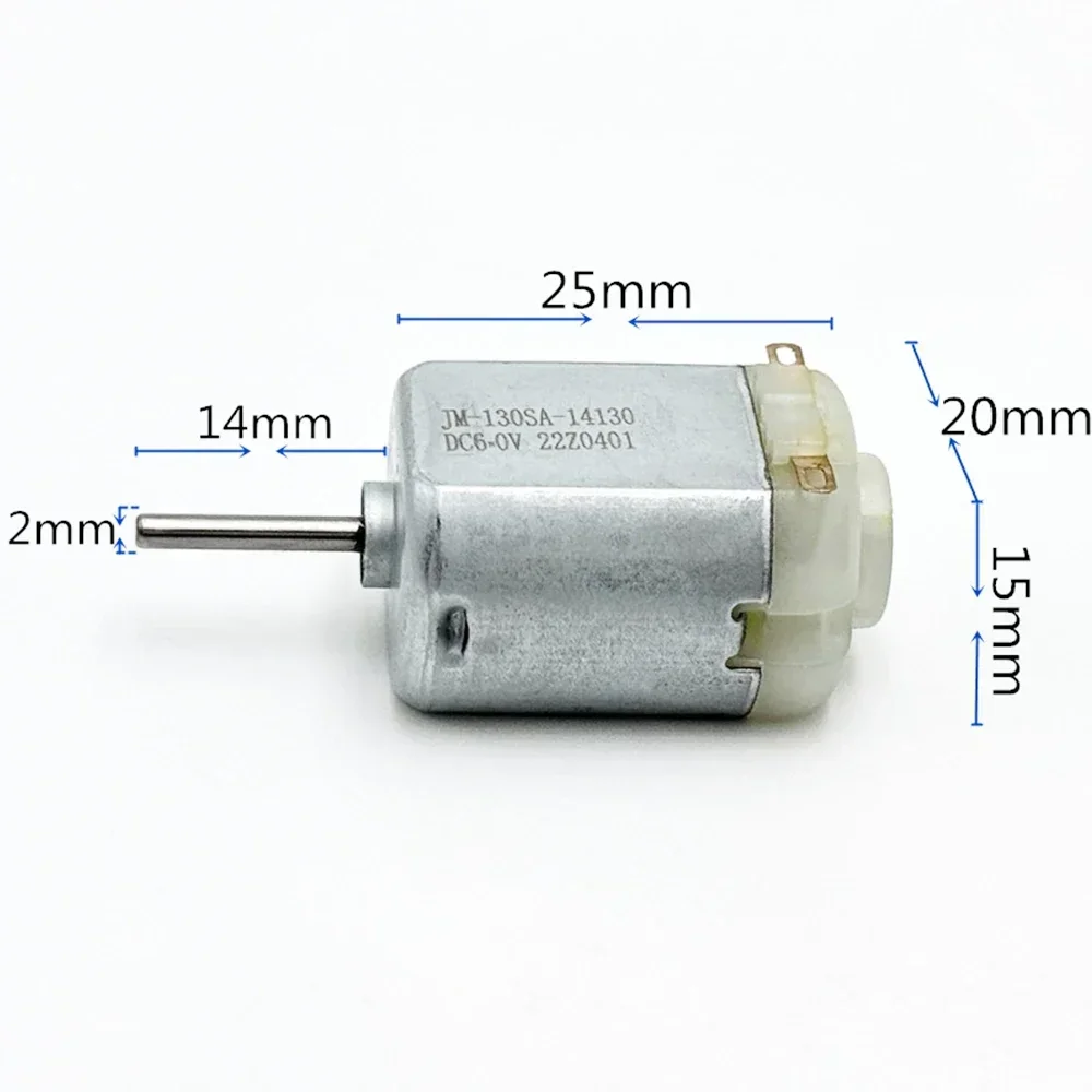 FF-130SA-14130 Micro 130 Motor DC 3V 5V 6V 13800RPM High Speed Precious Metal Brush Mini 20mm Electric Motor DIY Hobby Toy Model