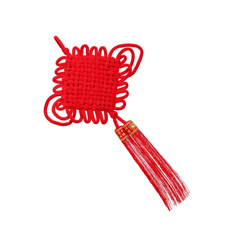 1 Stücke Chinesischer Knoten Hängender Anhänger Rot Größe 10 Dekorative Haustür Ornament Quaste Wandbehang Glücksbringer Geschenk für Büro
