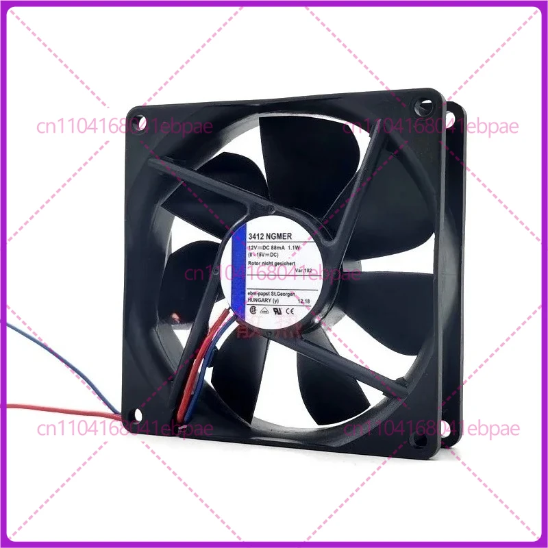 Silent Cooling Fan for Frequency Converter ebmpapst 9025 9CM 3412NGMER 12V 88mA 1.1W