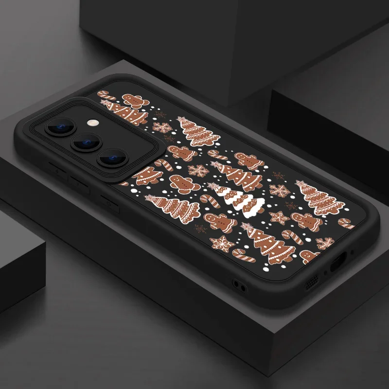 Coque de téléphone joyeux noël arbres, étui en Silicone pour IPhone 11 14 15 Pro Max 13 12 Mini X XR XS Max 6 6S 7 8 Plus, dessin animé coréen chaud