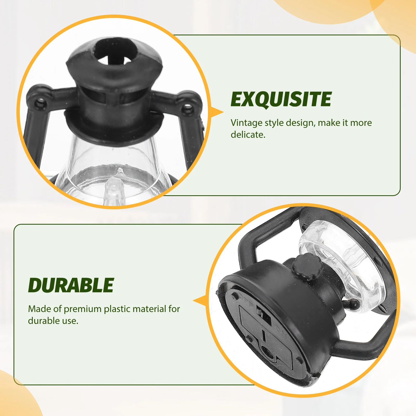 6 قطع مصباح محاكاة بتصميم ريترو جميل مثالي لزينة شجرة عيد الميلاد والإضاءة الداخلية والخارجية #1