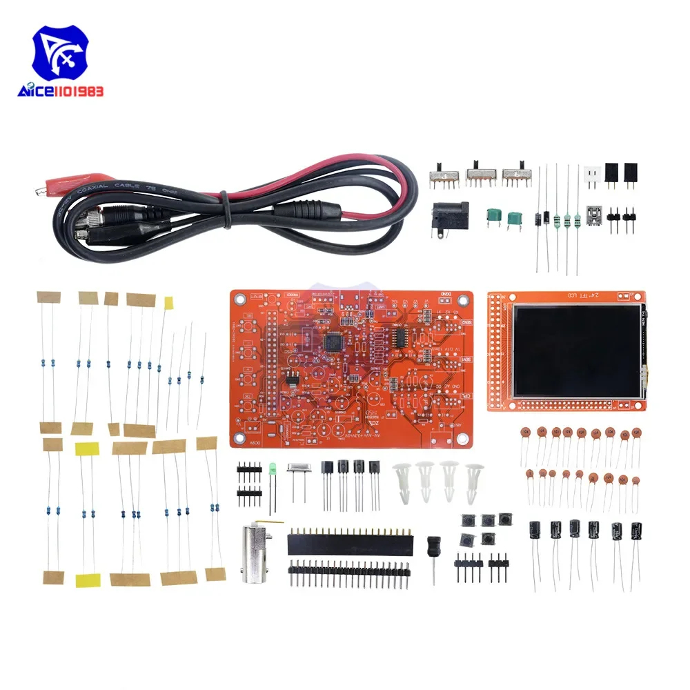 diymoreDigitalOscilloscope2.4"TFTLCDSTM32200KHzAlligatorClipProbeElectronicDiagnosticDIYLearningKitforDSO138