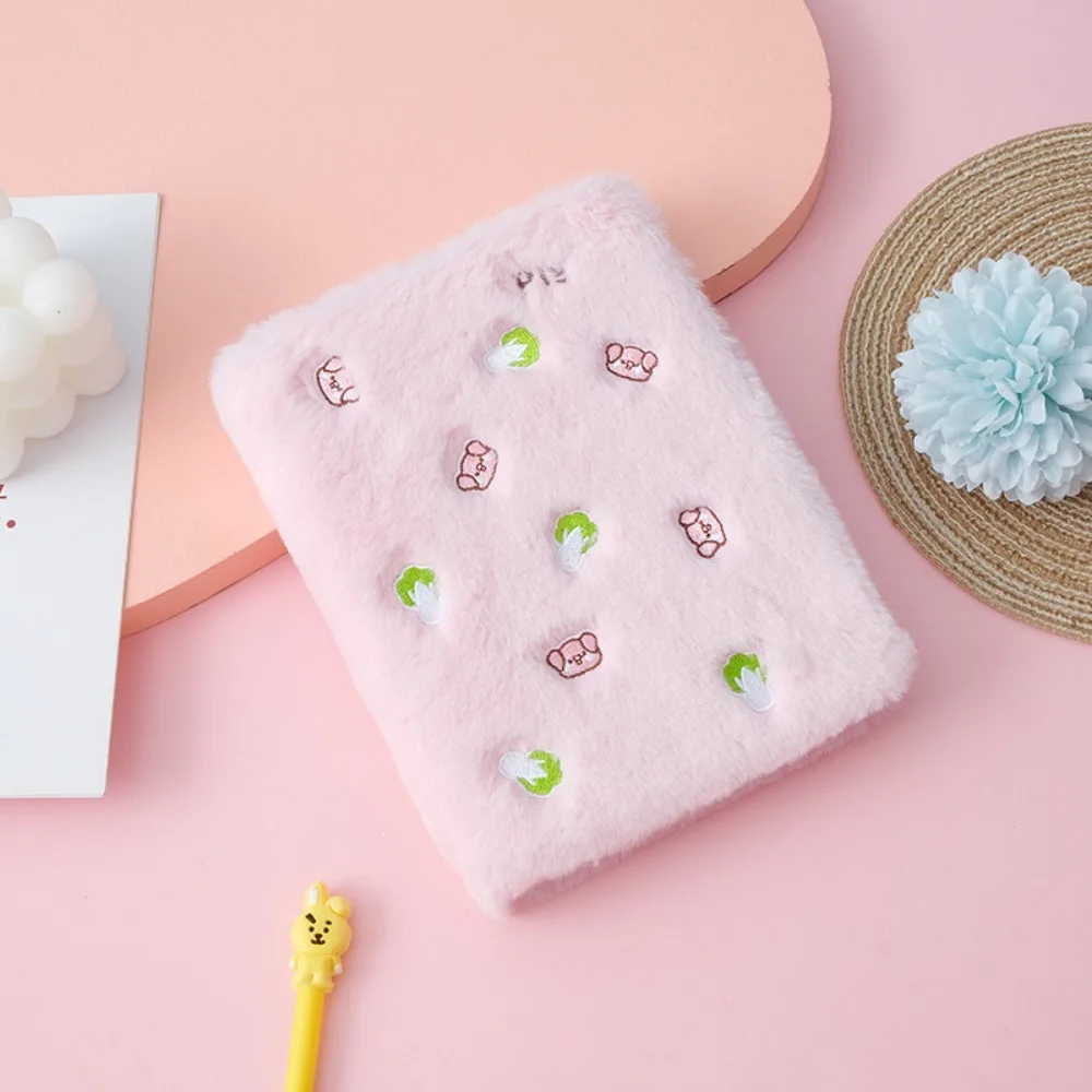 Durable Soft Plush Embroidered Notebook Cute Unique Personalized Notepad Cartoon Plush Notepad Travel