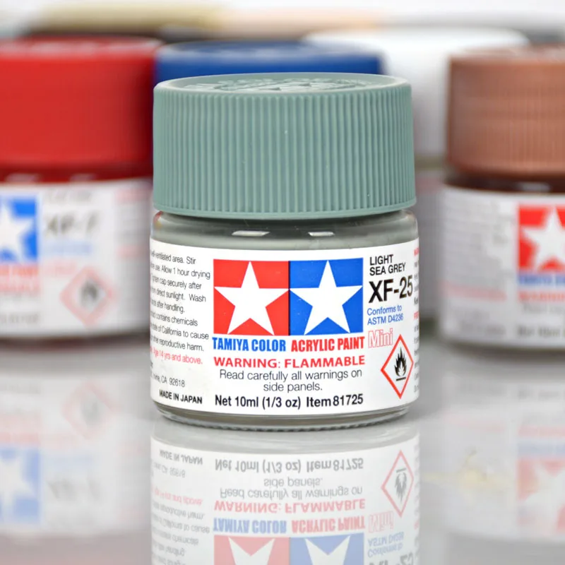 10ml Tamiya XF69-XF93 Water-Based Flat Acrylic Paint For DIY Military Tank Ship Plane Soldier Model Coloring Tool