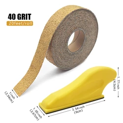 2pcs/set Micro Sanding Tools 1pc Mini Handle Sander Kit+ 1pc Sandpaper roll 40 - 600 Grit For Crafts Wood Finishing