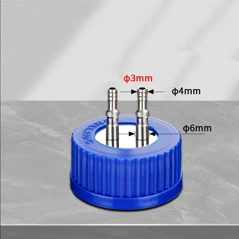 Xin Tester Lab Single-pass Two-way Three-way Four-way Refill Bottle Cap Stainless Steel + PP Reagent Bottle Cap