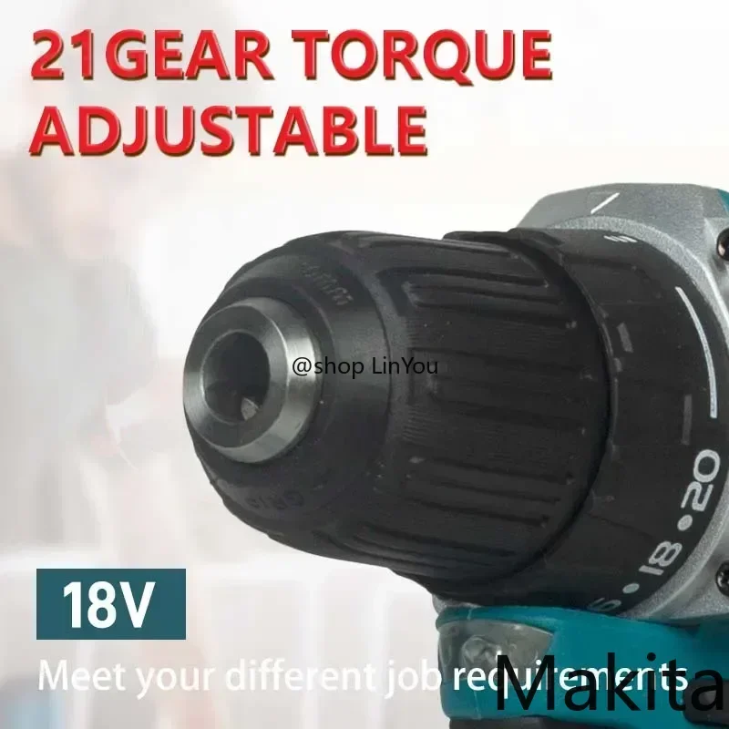 Makita DDF487 10mm brushless 18V lithium rechargeable impact drill, high-torque electric screwdriver