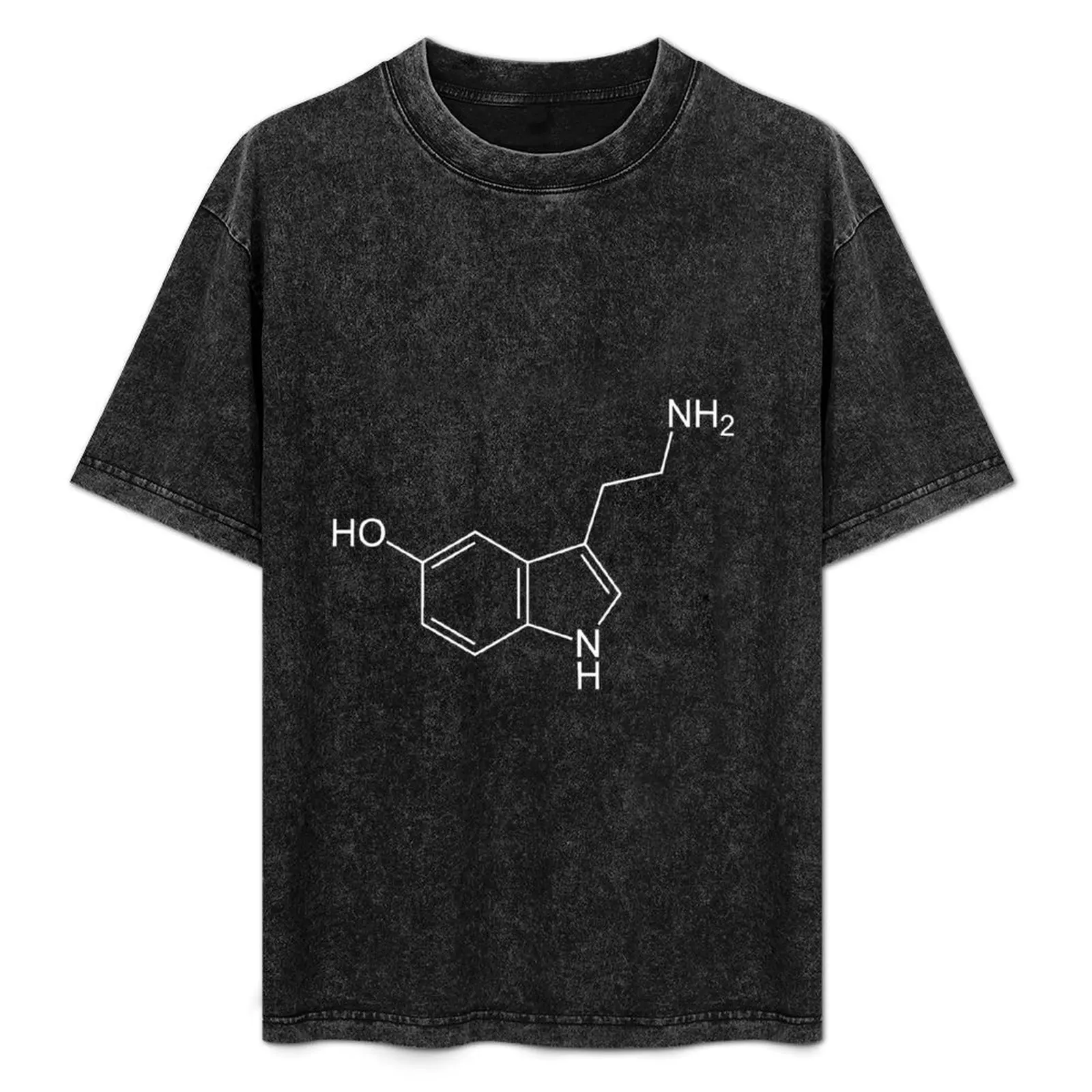 Serotonin Molecule T-Shirt blacks tops anime clothes plus size clothes funny t shirts men