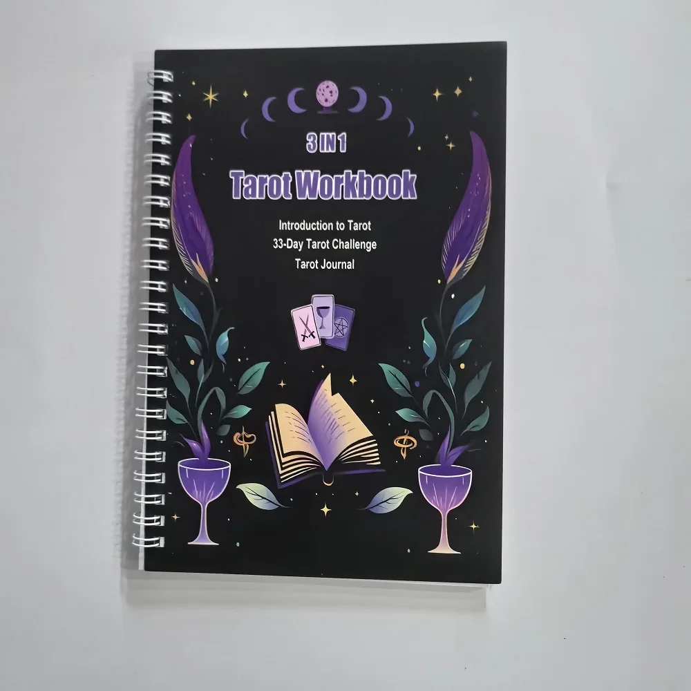 

3-in-1 Guided Tarot Workbook: Introduction to 33-Day Challenge Journal for Beginners English Book