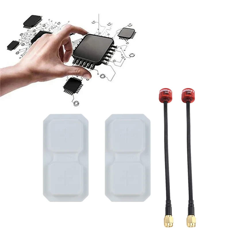N93R 2PCS RANGE PLUS 2X 5.8G Directional Dual-Unit Antenna +Cherry2nd Gen Antenna LHCP SMA 11Dbi For RC FPV Drone Parts