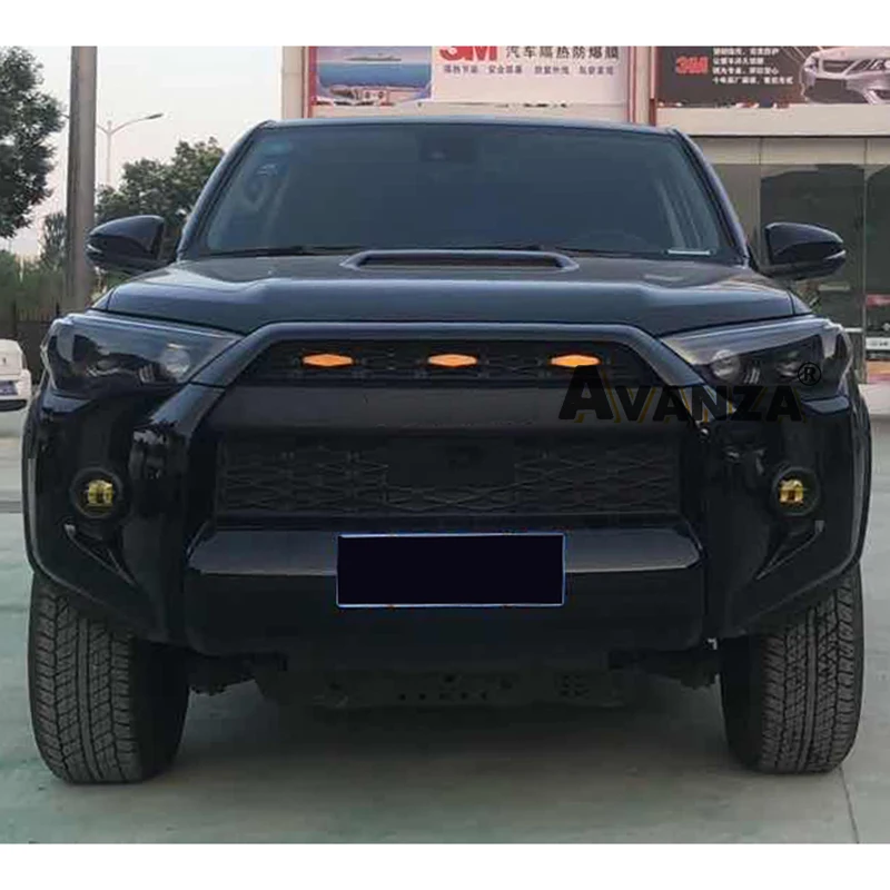 Auto Parts Grill With Led Lights Front Bumper Grille Modification Accessories Decoration For 4RUNNER 2020 2021 2022 2023 2024