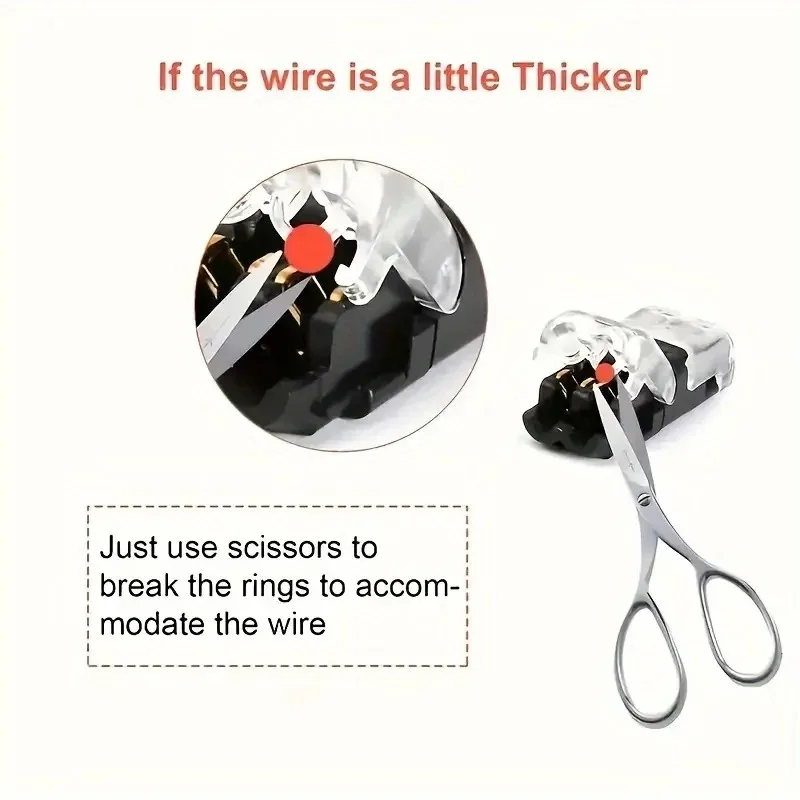 10–50 Stück Niederspannungs-Kabelverbinder, schnelle, lötfreie T-Tap-Verbinder, 1/2-polige, robuste Verbinder für 24–20 AWG-Kabel – Detail 5