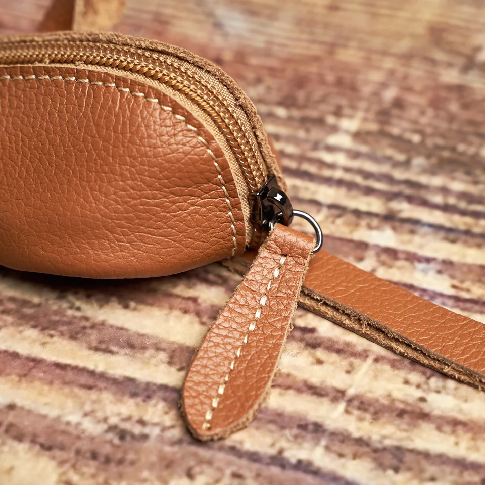 Vintage Mini Geldbörse Echtes Leder Kleine Geldbörse Männer Frauen Braun Mode Niedliche Maus Aufbewahrungstasche Trend Reißverschlusstasche NUPUGOO – Detail 27