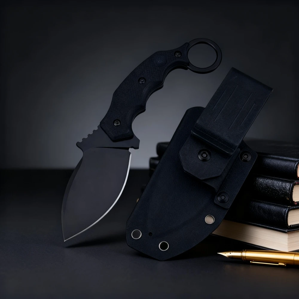 

Мини-нож 637 с прямым лезвием, EDC, для активного отдыха, лезвие из стали 8Cr13Mov, рукоять G10, многофункциональный инструмент для спасения и выживания, с ножнами K-типа