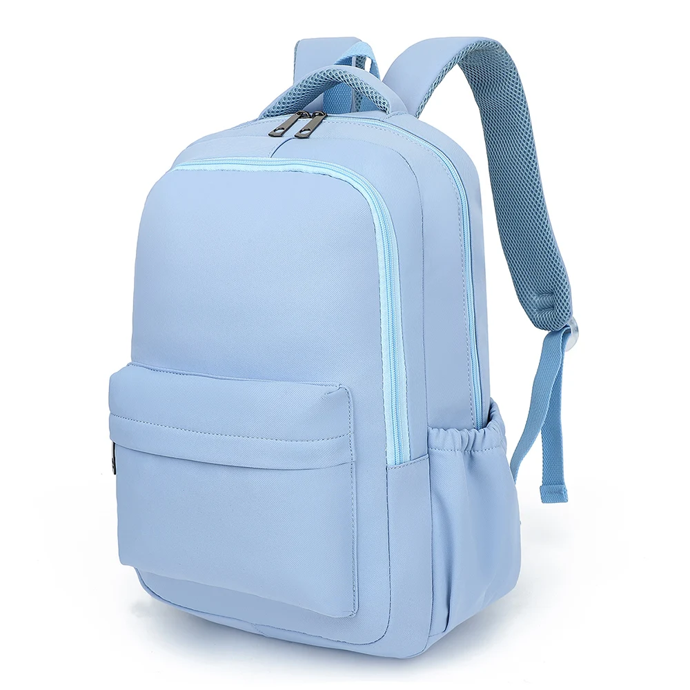 College-Student Rucksack wasserdichte Leinwand solide Bücher Tasche Männer Frauen einfache Reise Rucksäcke Schuljunge Mädchen 16-Zoll-Laptoptaschen – Detail 2