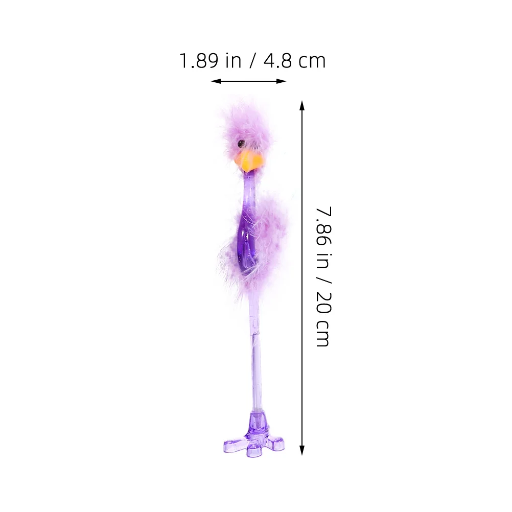 10 قطع من أقلام حبر جاف بتصميم على شكل نعام، كتابة سلسة، قبضة مريحة للاستخدام المكتبي والقرطاسية المدرسية