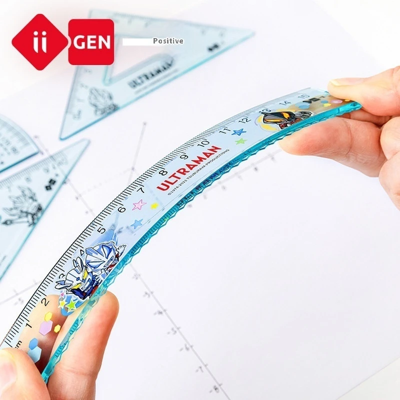 

Iigen Stationery Ultraman Style 5cm Ruler Set Originality Student Supplies A Scale Portable Exam Ruler Set Exam Prizes Children