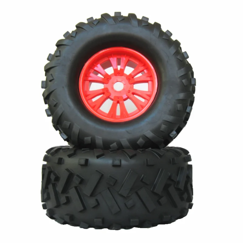 4 sztuki RC Car Gumowe opony Obręcz Koła Opony 170mm * 85mm Adapter sześciokątny 17mm Do zdalnego sterowania 1/8 Nitro Monster Truck Baja