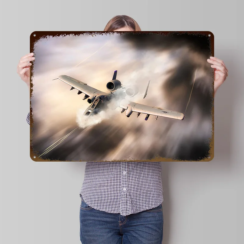 The Legendary A-10 Thunderbolt II Metal Poster Customized Wall Art Retro Vintage Tinplate Signs for Bedroom Decoration Gaming