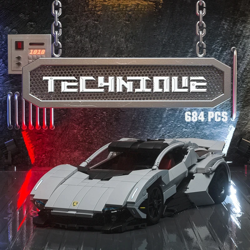 

684PCS Technical boomerang Racing Car Super Car Building Blocks City Control Sports Vehicle Bricks Toys for Kids Desktop Deco