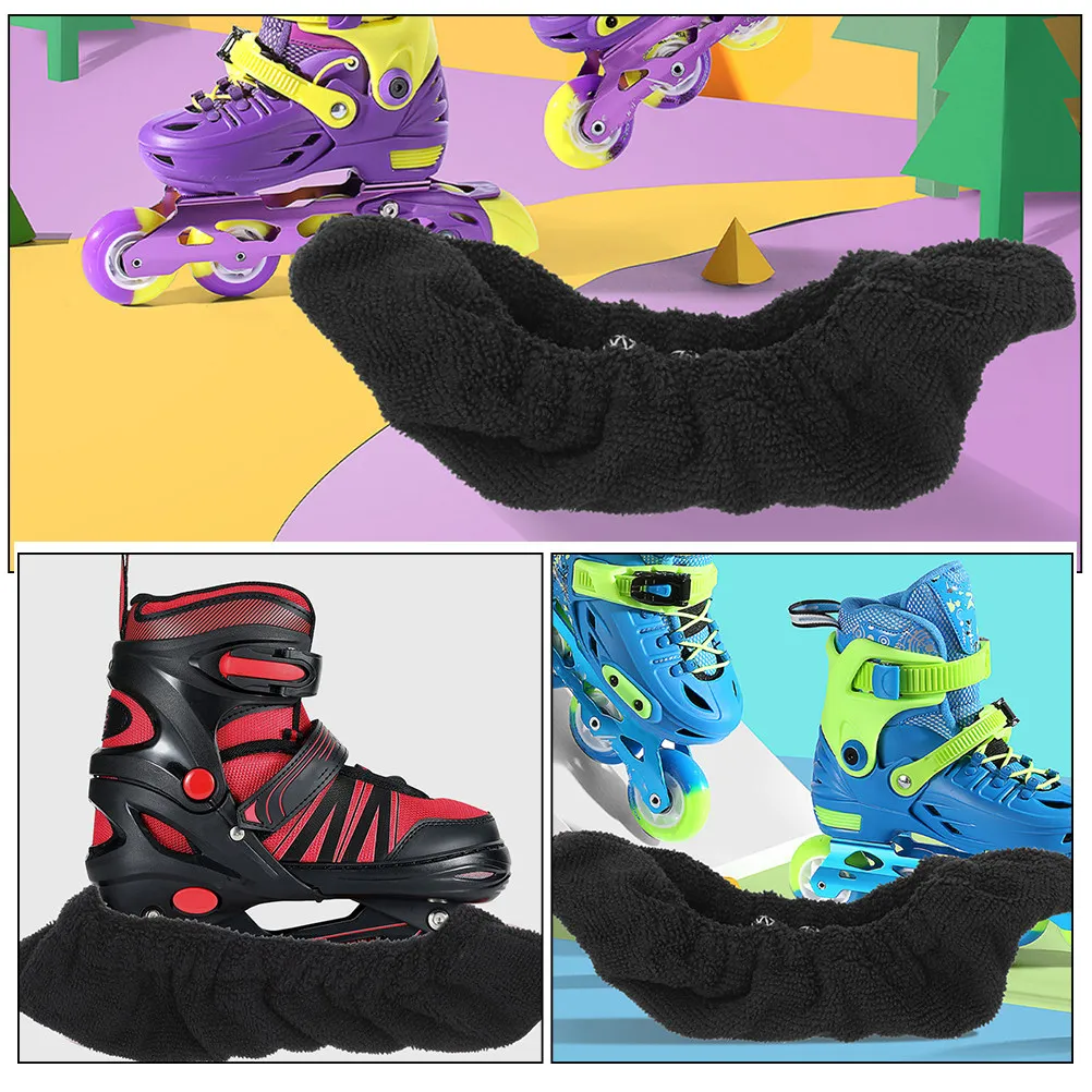 

1 пара защитных накладок для лезвий коньков из премиальной микрофибры, защита для хоккейных коньков, защита от царапин, широкая основа