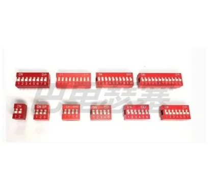 10pcs DIP Switch Slide Type Red 2.54mm Pitch 2 Row DIP Toggle switches 1p 2p 3p 4p 5p 6p 8p 9p 10p