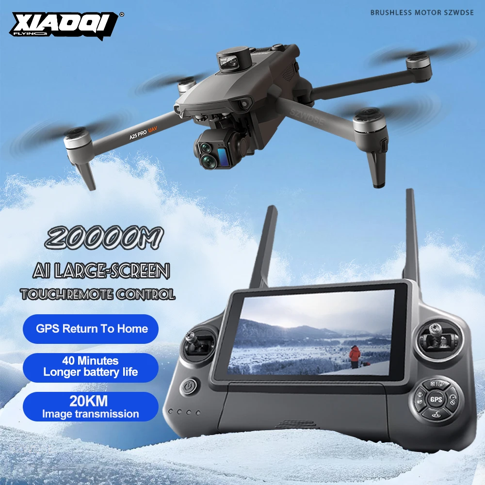 

A25 GPS Drone 8K HD EIS Camera 3-Axis Gimbal 5G WIFI FPV Brushless Screen Remote Control 20KM Obstacle Avoidance Quadcopter Toys