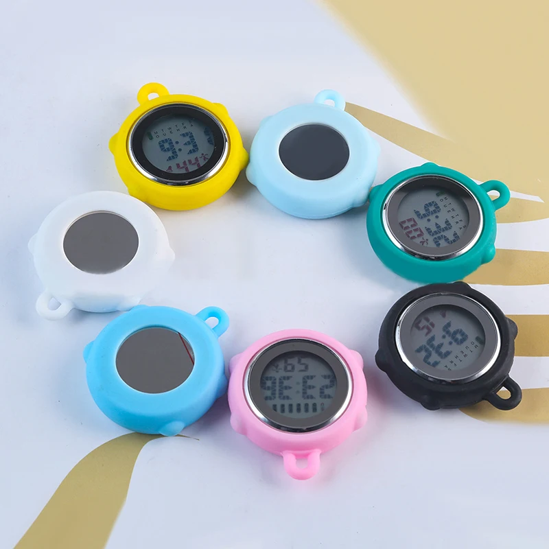 Montres de poche à affichage électronique numérique multifonctions pour femmes, hommes, étudiants, enfants, horloge, porte-clés, breloque