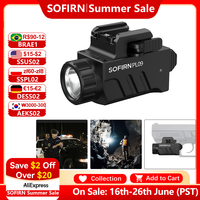 SOFIRN PL09 Flashlight 1600lm Rechargeable Light Quick Release Tactical Light with Double Switch for Picatinny Rail