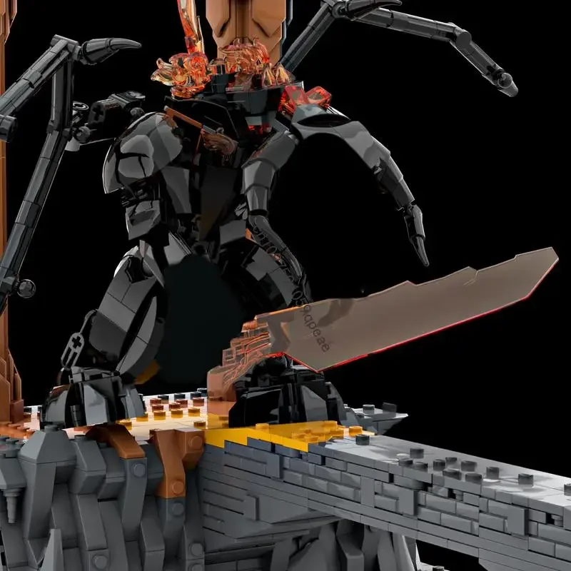 Nouveau 1863 pièces célèbre les anneaux série de film Moc Balrog Gandalfd modèle personnalisé Puzzle bricolage idées créatives enfants jouets cadeaux d'anniversaire