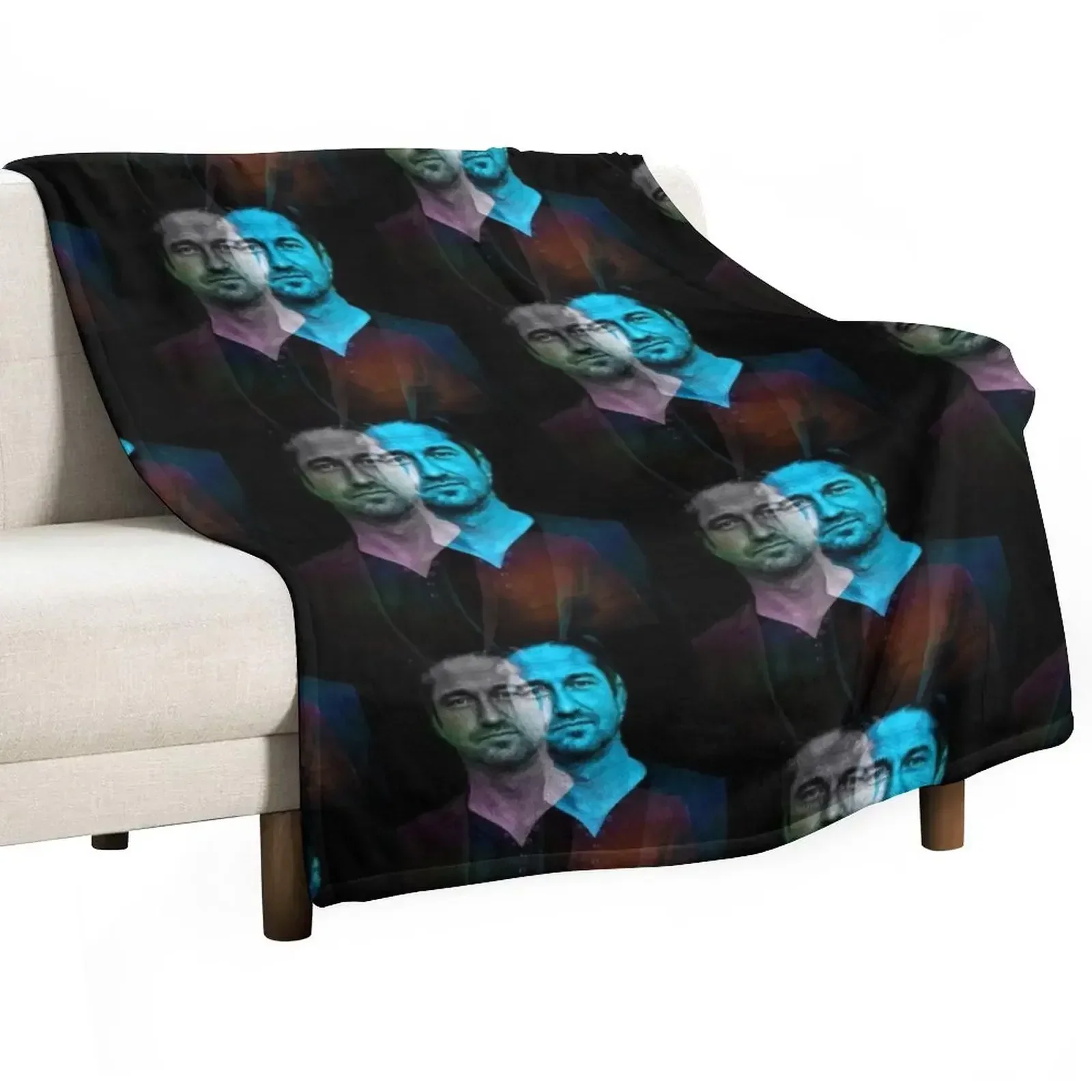 Gerard Butler Throw Blanket Shaggy Sofa Quilt Plaid on the sofa Blankets