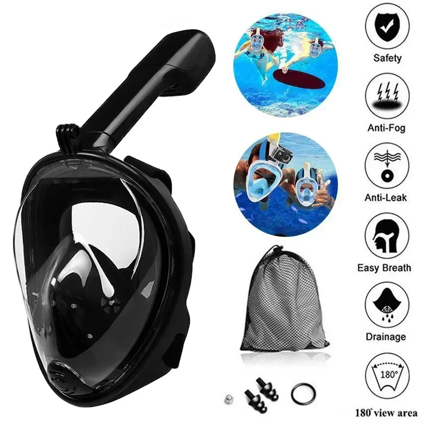 2022 Swimming Diving Mask Full Face Anti-fog Snorkeling Scuba Diving Underwater Spearfishing Glasses Training Mask