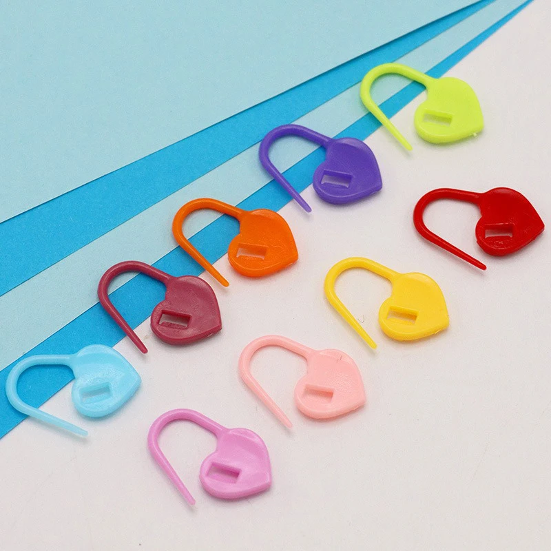 50/100pcs Mix Color Plastic Resin Small Clip Locking Stitch Markers Crochet Latch Knitting Tools Needle Clip Hook Sewing Tool