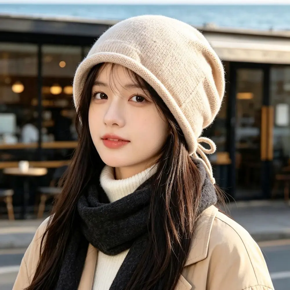 Korean Retro Style Beanie Hat Star Pattern Soft Knitted Cap Warm Winter Casual Slouchy Headwear For Men And Women