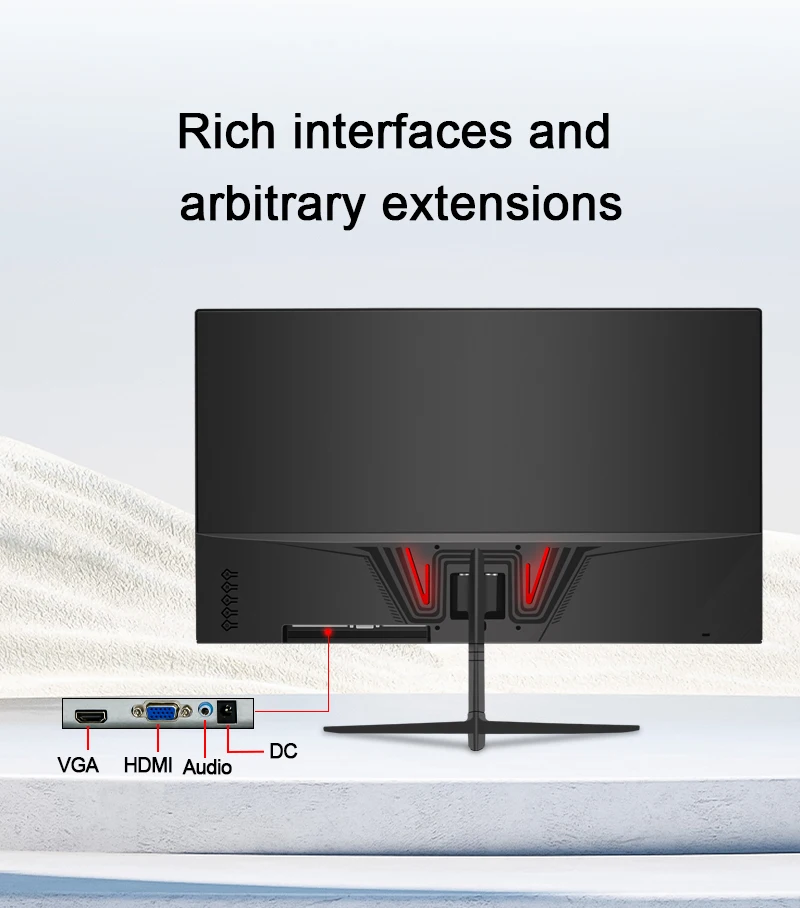 مصنع 23.8 بوصة 1K 60hz LCD كمبيوتر ألعاب IPS لوحة بلا حدود حماية الضوء الأزرق 99% SRGB شاشة الكمبيوتر