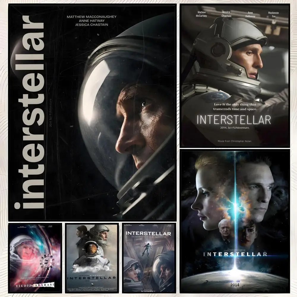 Movie I-Interstellar Poster Self-Stick HD PVC Wall Art Poster, Waterproof Decor for Bedroom, Living Room and Home