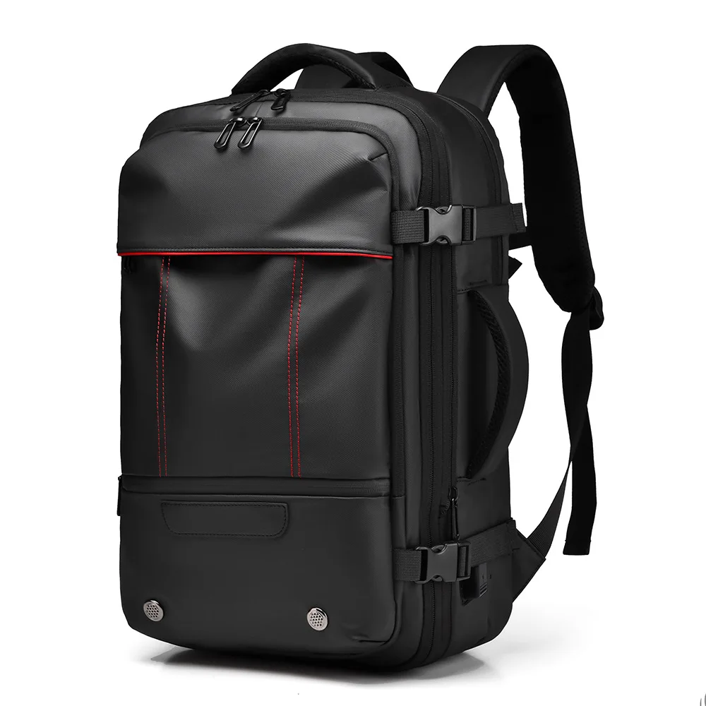 Simple Expandable Backpack Men's Fashionable Laptop Bag Advanced Sense Business Backpack Large Capacity Waterproof Travel Bag