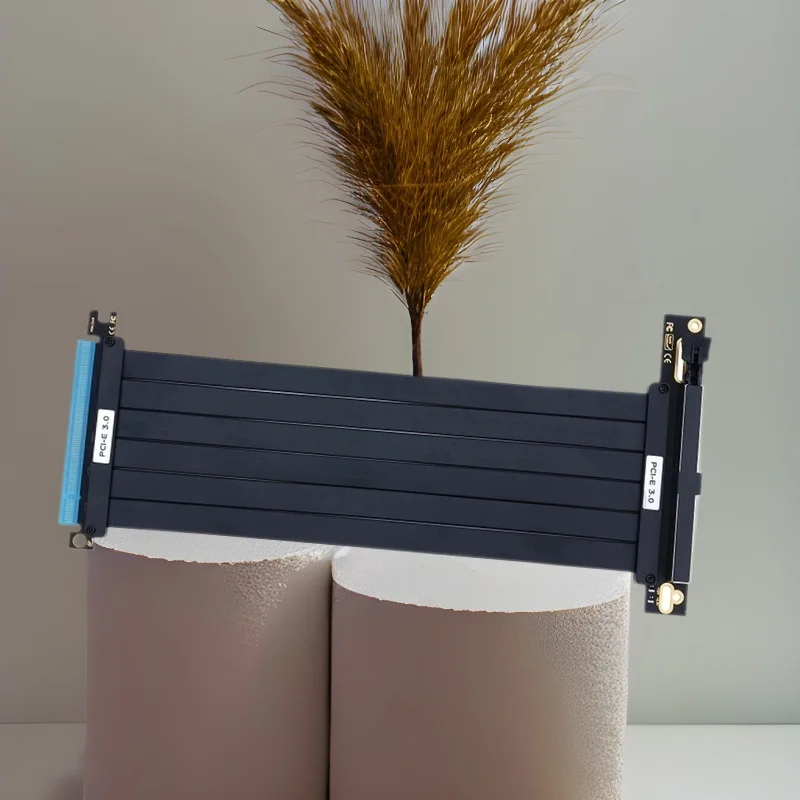

PCIE X16 Вертикальный монтажный кронштейн для графического процессора Комплект держателей видеокарты с 20 см PCI-E 3,0 x16 Кабель с защитой от помех 90 градусов