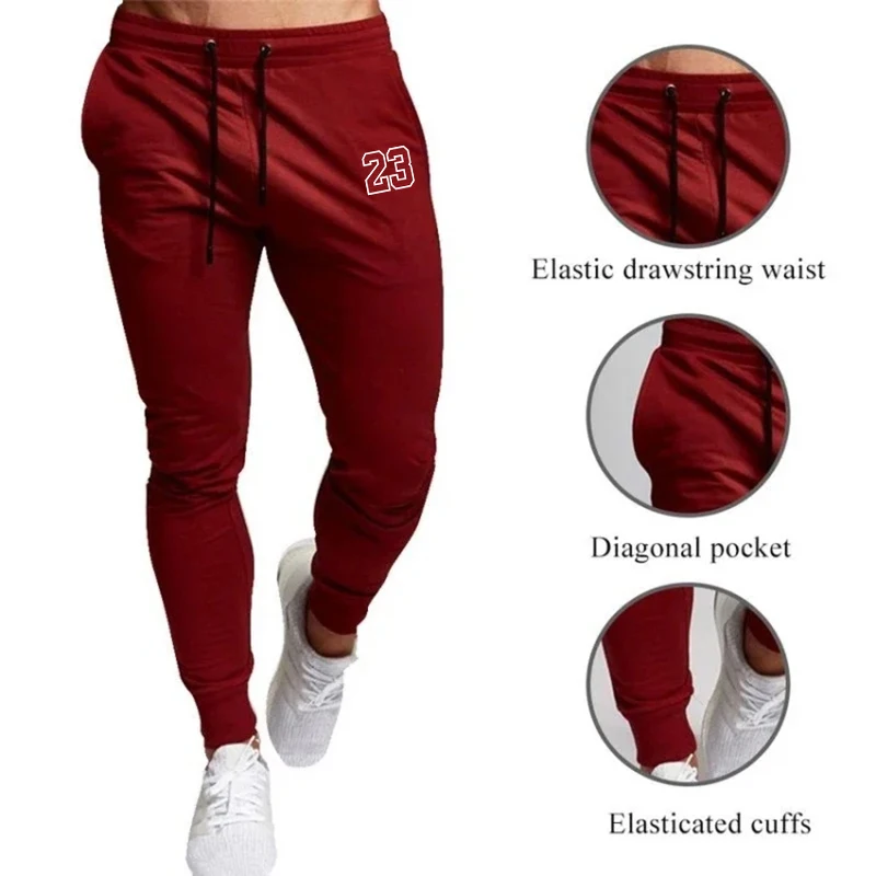 23 Creativity Printed Men Jogging Pants Mens Fitness Joggers Running Man Training Sport Trousers Sportswear Sweatpants