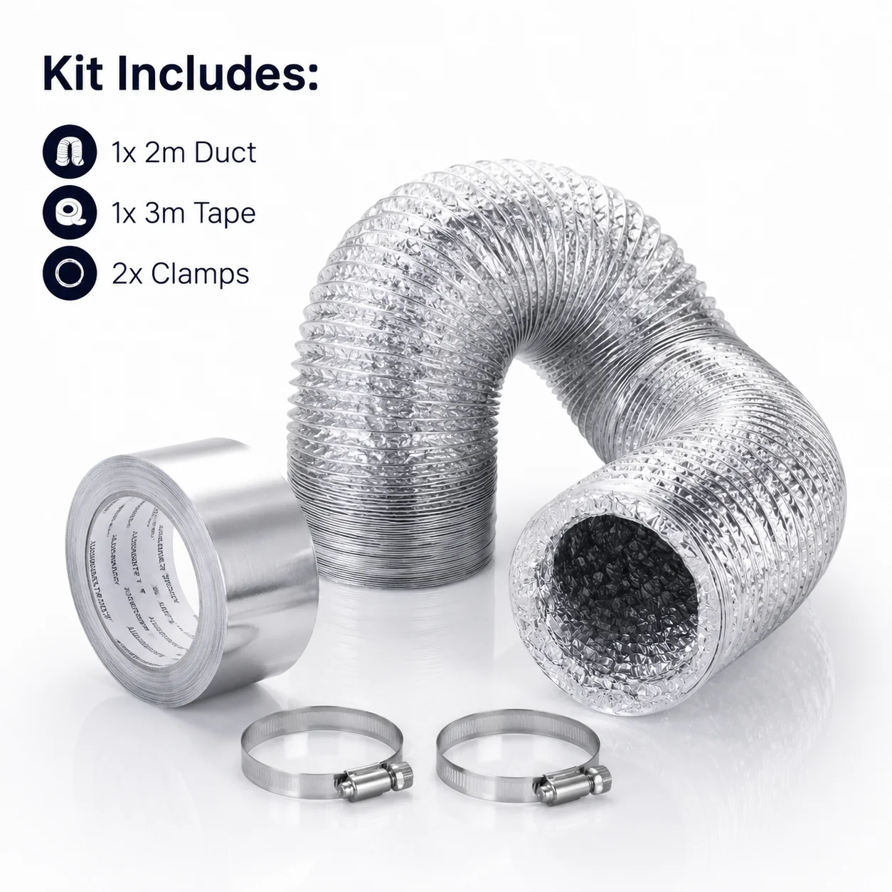 Hon&Guan Flexible Aluminum Foi - огляд і ціна Flexible Hose Braided