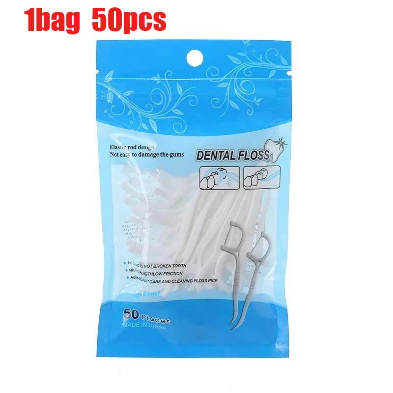 1/3/6bag Dental Floss Flosser Picks Toothpicks Teeth Stick Tooth Cleaning Interdental Brush Dental Floss Pick Oral Hygiene Care