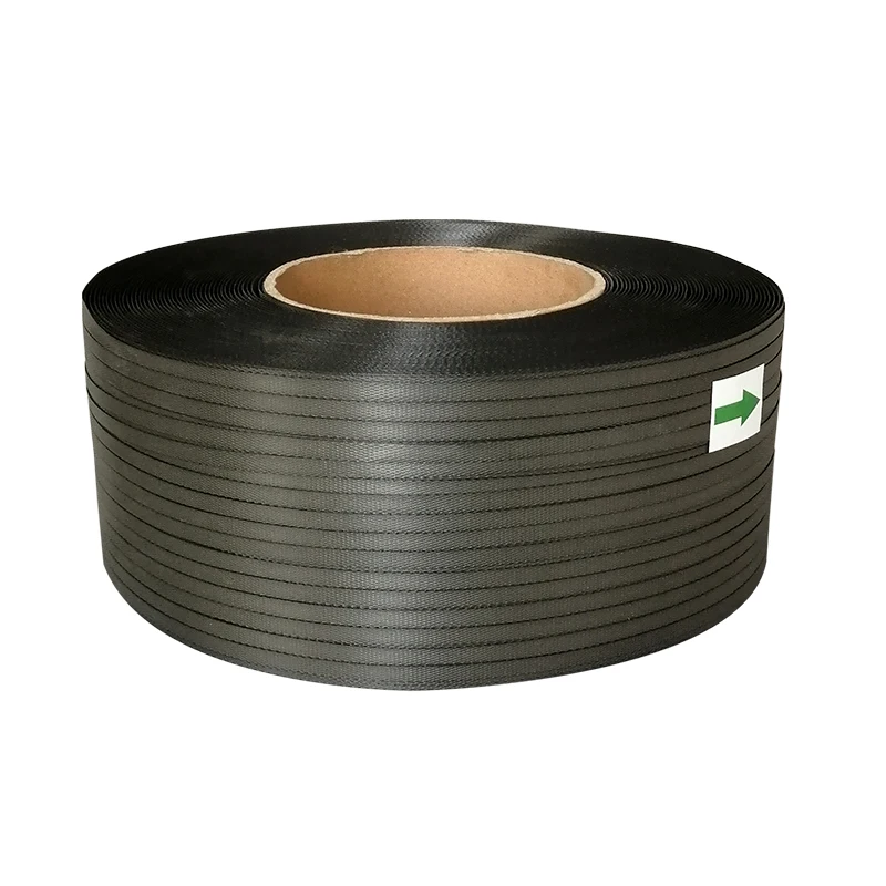 11mm PP Machine Hot Melt Packing Tape Black Belt Strapping Fixed Braid Rope Building Material Wood Goods Logistics Tray 10kg