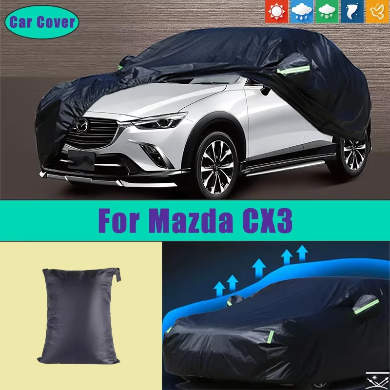 

Car Full Outer Covers Outdoor Waterproof Dustproof Sun Rain Snow Protection Exterior Car Accessories For Mazda CX3