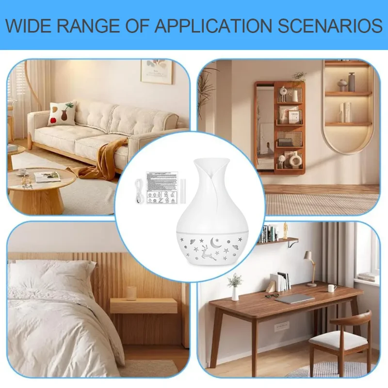 200ml mini ultrasonic fragrance diffuser LED night light Electric Essential Oil diffuser Aromatherapy machine for  use,Includes