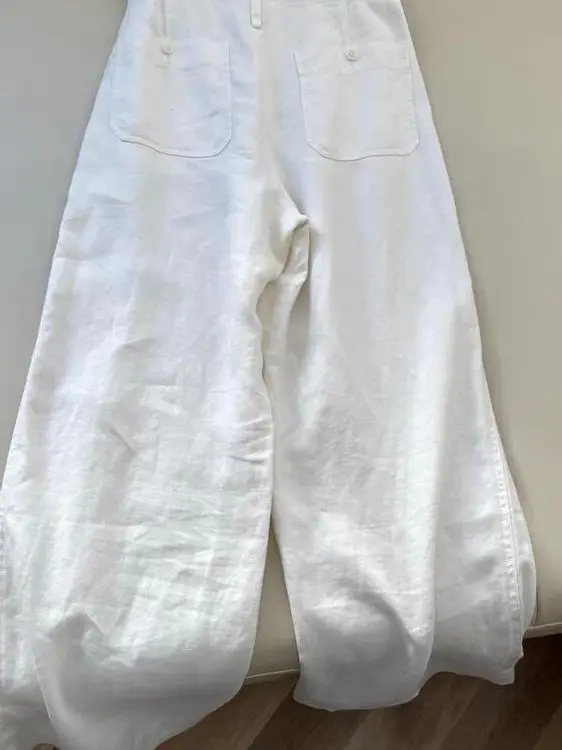 

High Waist Wide Leg Pants Women's plus Size Summer Slimming Casual High Waist Straight Cut Elastic Waist Korean Style Trousers