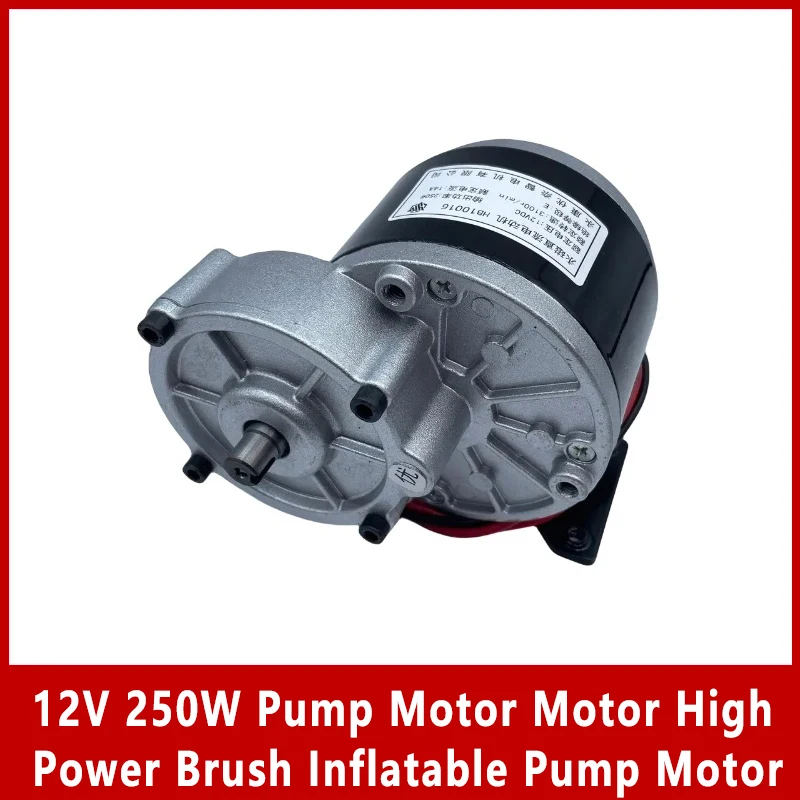 12V 250W Pump Motor Motor High Power Brush Inflatable Pump Motor HB10016 Rated Current 28.4A