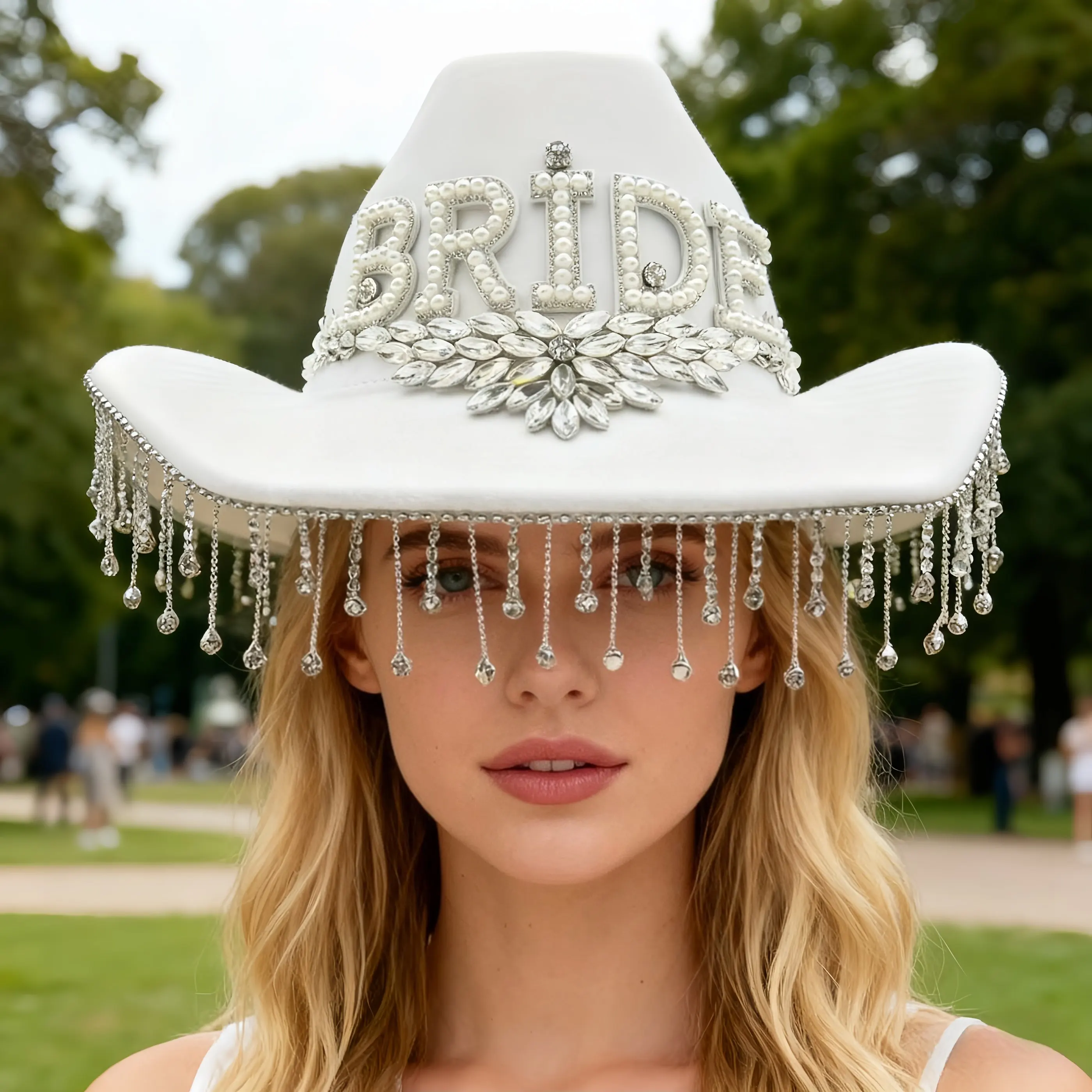 

Роскошная ковбойская шляпа HongLuan Western BRIDE с стразами для женского костюма ковбойки, ковбойские шляпы для женщин и аксессуары для мужчин в ковбойском стиле